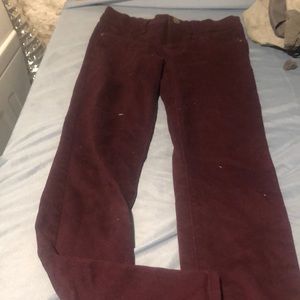 Skinny maroon jeans